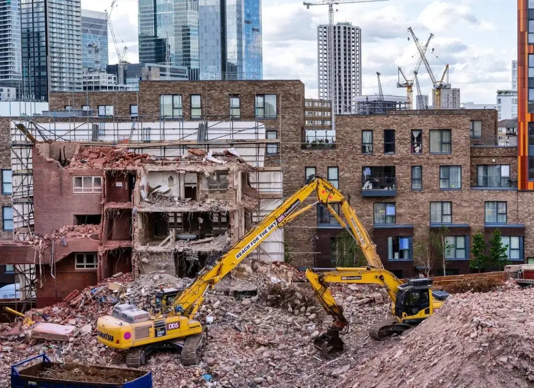 Demolition earthmoving trucks